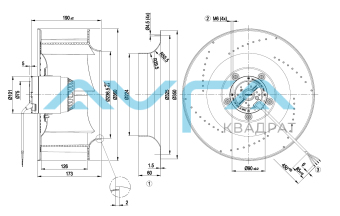 R4E355-AG02-05 Центробежный вентилятор ebmpapst