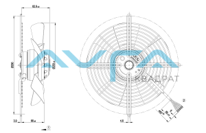 S2D250-BA02-01 Осевой вентилятор ebmpapst