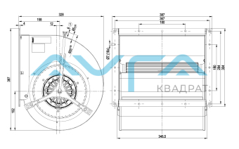 D4D225-GH02-01 Центробежный вентилятор ebmpapst
