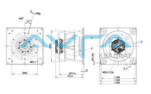K3G450-PA23-71 Центробежный (радиальный) вентилятор ebmpapst