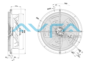 W4D400-CP12-30 Осевой вентилятор ebmpapst