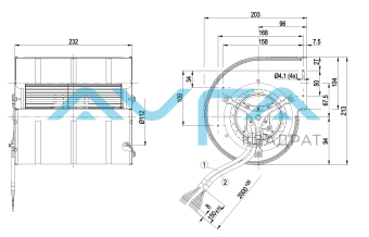 D3G133-DD67-14 Центробежный (радиальный) вентилятор ebmpapst
