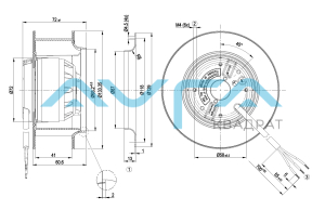 R2S133-AE17-43 Центробежный вентилятор ebmpapst
