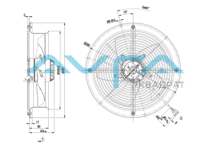 W2E300-CP02-30 Осевой вентилятор ebmpapst
