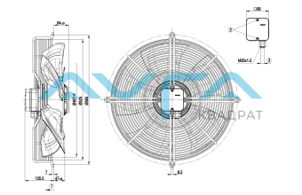 S8D500-AJ03-01 Осевой вентилятор ebmpapst