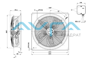 WZD910-GG03-01 Осевой вентилятор ebmpapst