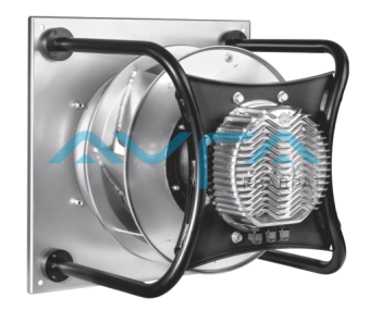 ECF(K)8D355-PLHDAL12-RF Центробежный ЕС-вентилятор Sanmu с монтажной пластиной и креплением "паук", со штуцером отбора давления