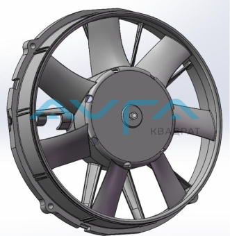 WBLF-1251-BS3850-E Осевой бесщеточный ЕС-вентилятор Sunlight (для автомобильного кондиционера МАЗ, КАМАЗ)