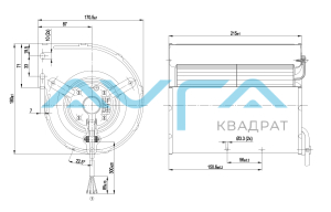D2E133-AM52-C2 Центробежный (радиальный) вентилятор ebmpapst