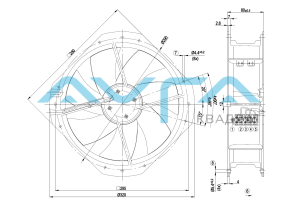 W1G250-HH37-52 Осевой вентилятор ebmpapst