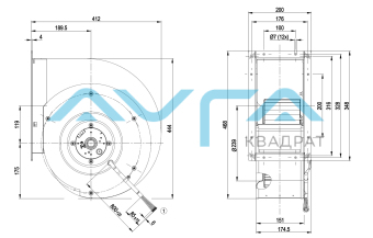 G4D280-AI03-05 Центробежный (радиальный) вентилятор ebmpapst