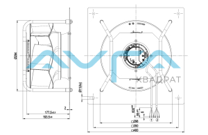 K3G280-RB02-03 Центробежный (радиальный) вентилятор ebmpapst