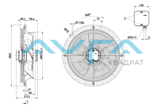 W4D450-CO14-01 Осевой вентилятор ebmpapst