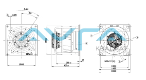 K3G400-PA27-71 Центробежный (радиальный) вентилятор ebmpapst