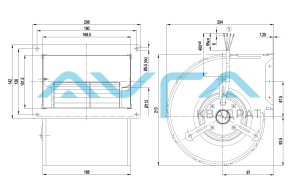 D2E133-CI33-22 Центробежный (радиальный) вентилятор ebmpapst