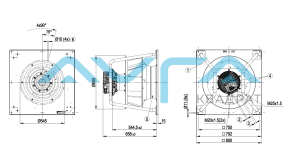 K3G560-PC04-31 Центробежный (радиальный) вентилятор ebmpapst