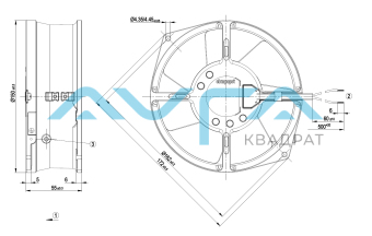 W2S130-AA19-38 Осевой вентилятор 130 мм ebmpapst