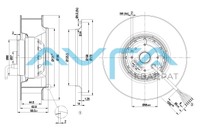 R2D19-0AC08-22 Центробежный вентилятор ebmpapst