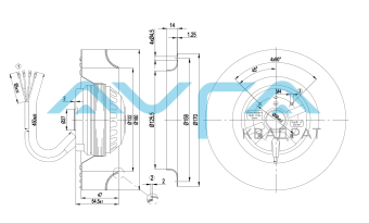 R2E180-CB28-01 Центробежный вентилятор ebmpapst