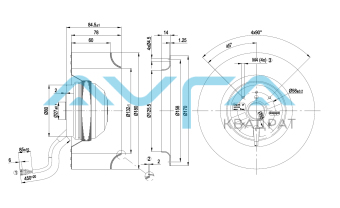 R2E180-AS77-05 Центробежный вентилятор ebmpapst