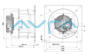 K3G355-BC92-02 Центробежный (радиальный) вентилятор ebmpapst