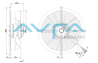 S2D250-BA02-01 Осевой вентилятор ebmpapst