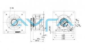 Центробежный (радиальный) вентилятор ebmpapst K3G250PR04H2
