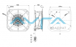 Центробежный (радиальный) вентилятор ebmpapst K2E250RA5011