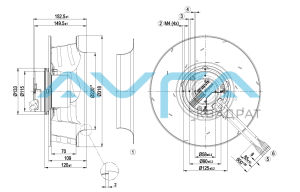 R3G310-AO52-01 Центробежный (радиальный) вентилятор ebmpapst
