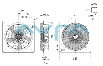 W6D630-DM01-02 Осевой вентилятор ebmpapst