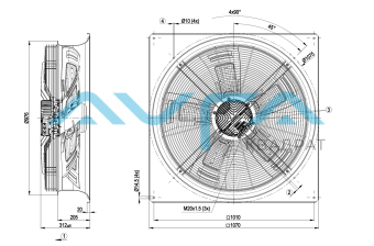 W3G910-GV12-71 Осевой вентилятор ebmpapst