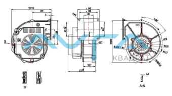 K-AC170-320W Центробежный АС-вентилятор KRUBO