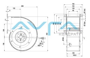 G4D180-FF20-01 Центробежный (радиальный) вентилятор ebmpapst