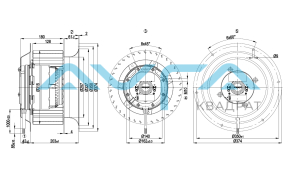R4D310-CK03-01 Центробежный вентилятор ebmpapst