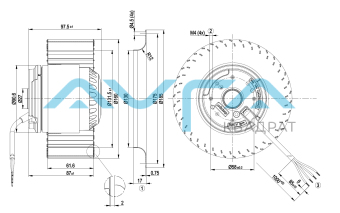 R2E160-AY50-25 Центробежный вентилятор ebmpapst