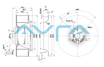 R2E225-BE47-09 Центробежный вентилятор ebmpapst