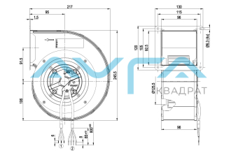 G3G140-RF23-11 Центробежный (радиальный) вентилятор ebmpapst