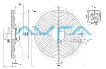 S4E315-AC08-09 Осевой вентилятор ebmpapst