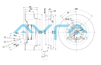 R2S175-AA07-39 Центробежный вентилятор ebmpapst