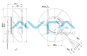 A2S130-AA03-39 ebmpapst вентилятор осевой 325 м³/ч