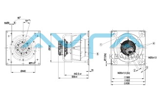 K3G450-PB24-01 Центробежный (радиальный) вентилятор ebmpapst