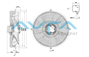S8D500-AJ03-01 Осевой вентилятор ebmpapst
