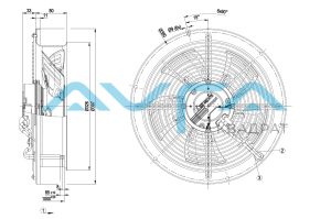 W3G300-CT72-89 Осевой вентилятор ebmpapst  приточный