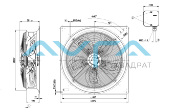 W8D800-GD01-01 Осевой вентилятор ebmpapst