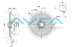 W4D450-CO14-01 Осевой вентилятор ebmpapst