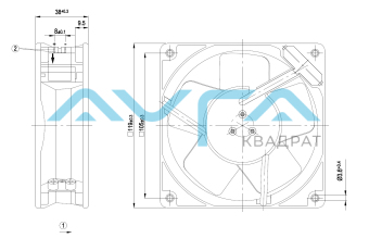 W2G110-AK43-31 Осевой вентилятор ebmpapst