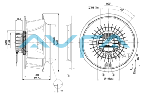 R3G450-RK56-01 Центробежный вентилятор ebmpapst