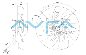 A2D250-AH02-01 Осевой вентилятор ebmpapst