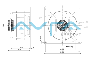 K3G560-AP32-68 Центробежный (радиальный) вентилятор ebmpapst