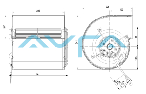 D4E160-EG06-05 Центробежный вентилятор ebmpapst